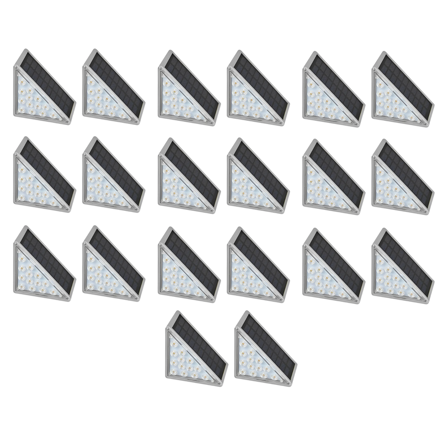 Lampade segnapasso solari a LED per scale e vialetti da giardino, bianco caldo