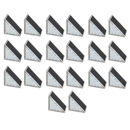 Lampade segnapasso solari a LED per scale e vialetti da giardino, bianco caldo