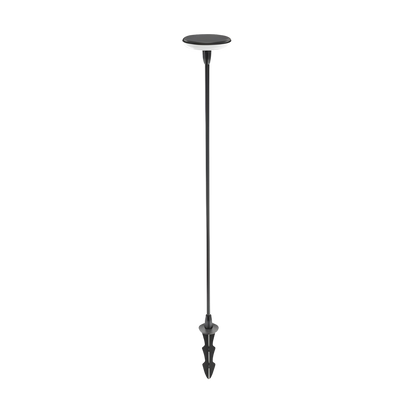 Lampade solari da giardino set da 6 a fungo nere con picchetto per vialetti