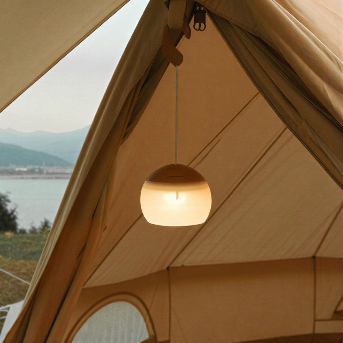 Lanterna da campeggio portatile ricaricabile via USB da appendere per esterni