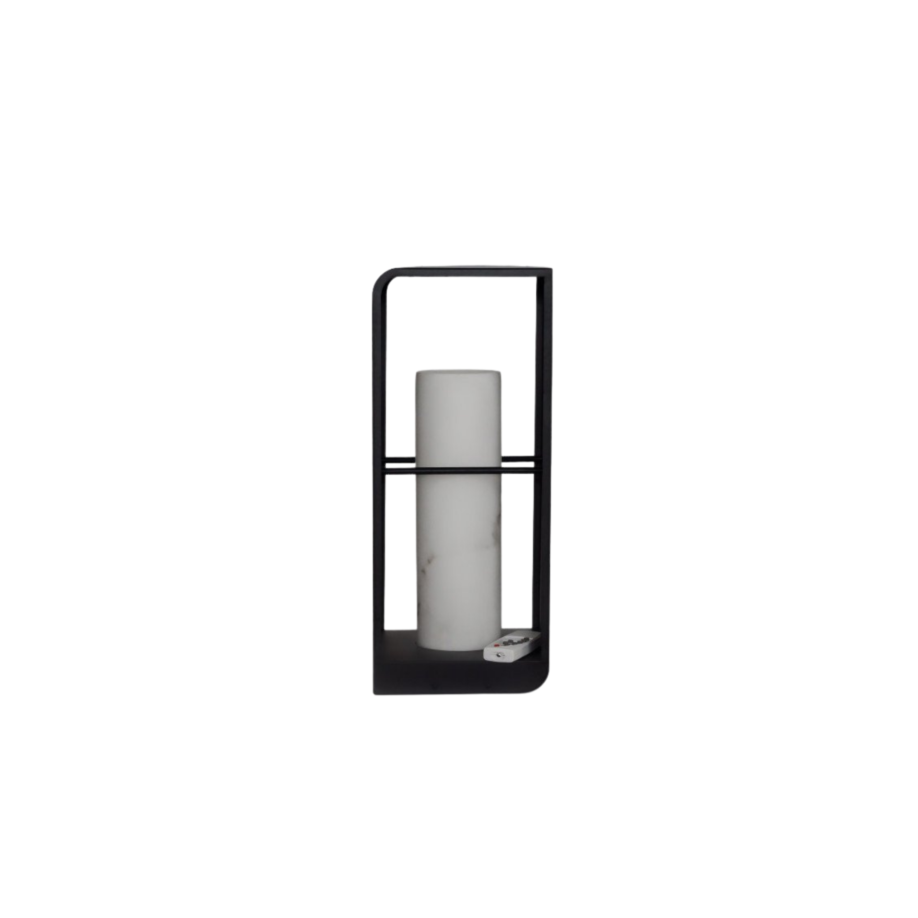 Lanterna da esterno solare a LED nera in alluminio e acrilico per giardino e patio