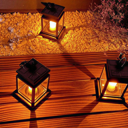 Lanterna solare da giardino vintage da appendere o da tavolo