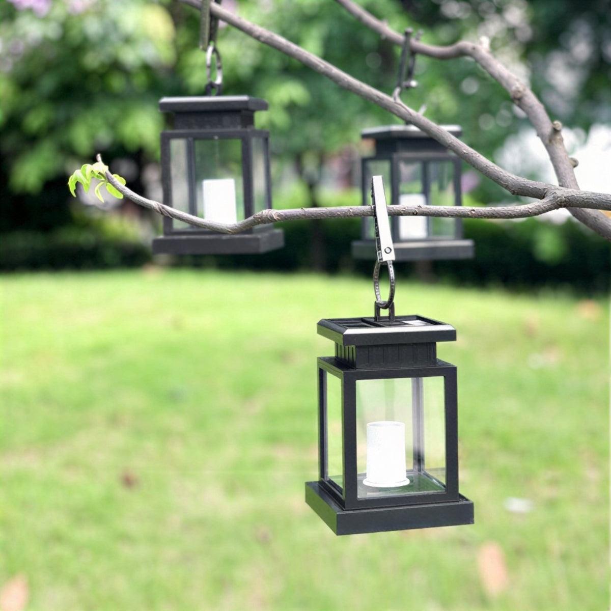 Lanterna solare da giardino vintage da appendere o da tavolo