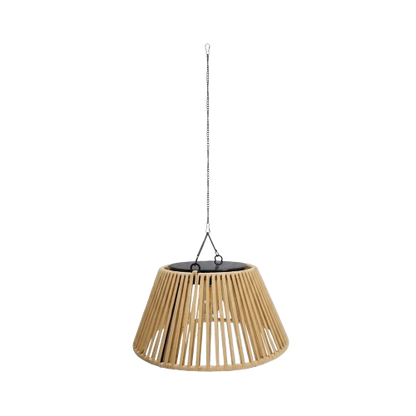 Lanterna solare effetto rattan ricaricabile USB, lampada da giardino sospesa per esterni