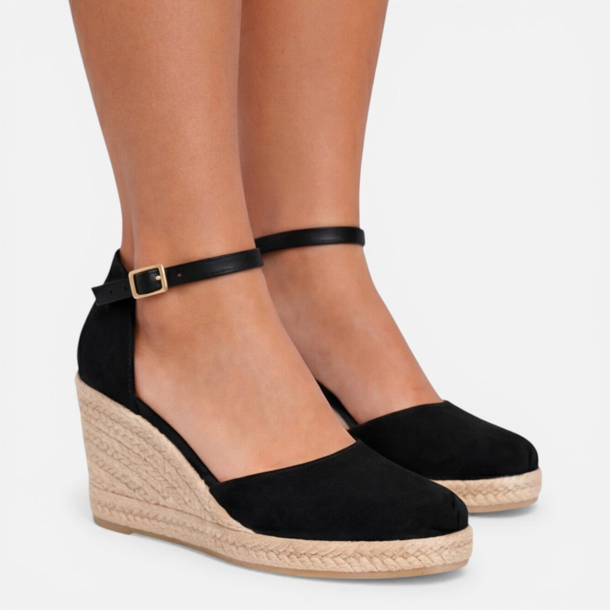 Lea espadrillas donna con zeppa intrecciata e cinturino alla caviglia, foto 1