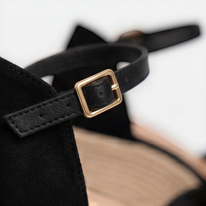 Lea espadrillas donna con zeppa intrecciata e cinturino alla caviglia, foto 2
