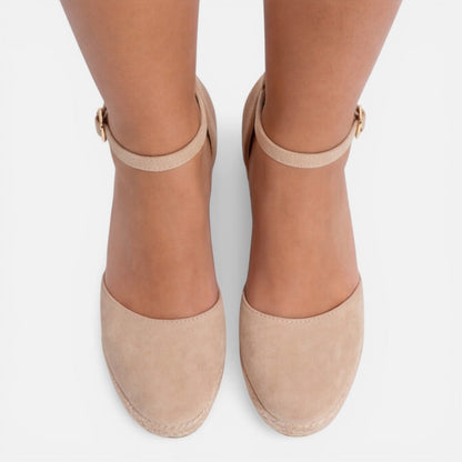 Lea espadrillas donna con zeppa intrecciata e cinturino alla caviglia, foto 4