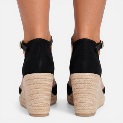 Lea espadrillas donna con zeppa intrecciata e cinturino alla caviglia, foto 5