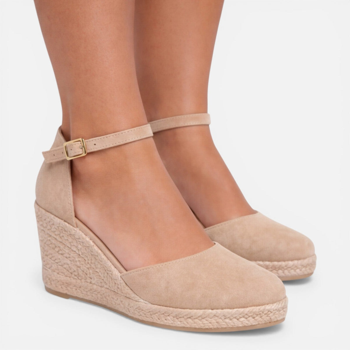Lea espadrillas donna con zeppa intrecciata e cinturino alla caviglia, foto 7