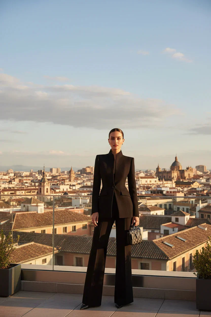 Perla | Completo blazer e pantaloni palazzo