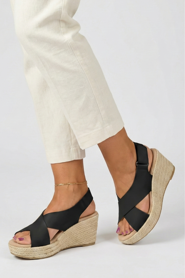 Marcellina espadrillas donna con zeppa e fasce incrociate, foto 4