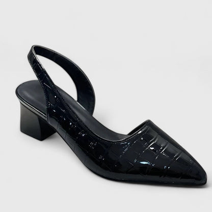 Maria Carla slingback donna con punta affusolata e tacco basso, foto 3