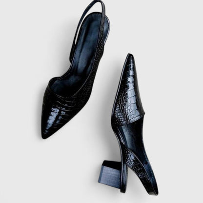 Maria Carla slingback donna con punta affusolata e tacco basso, foto 4