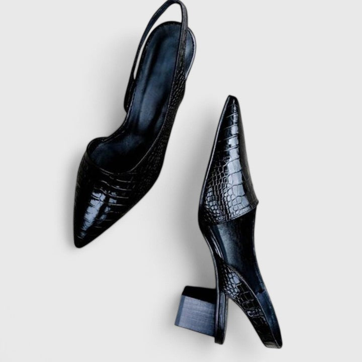 Maria Carla slingback donna con punta affusolata e tacco basso, foto 4