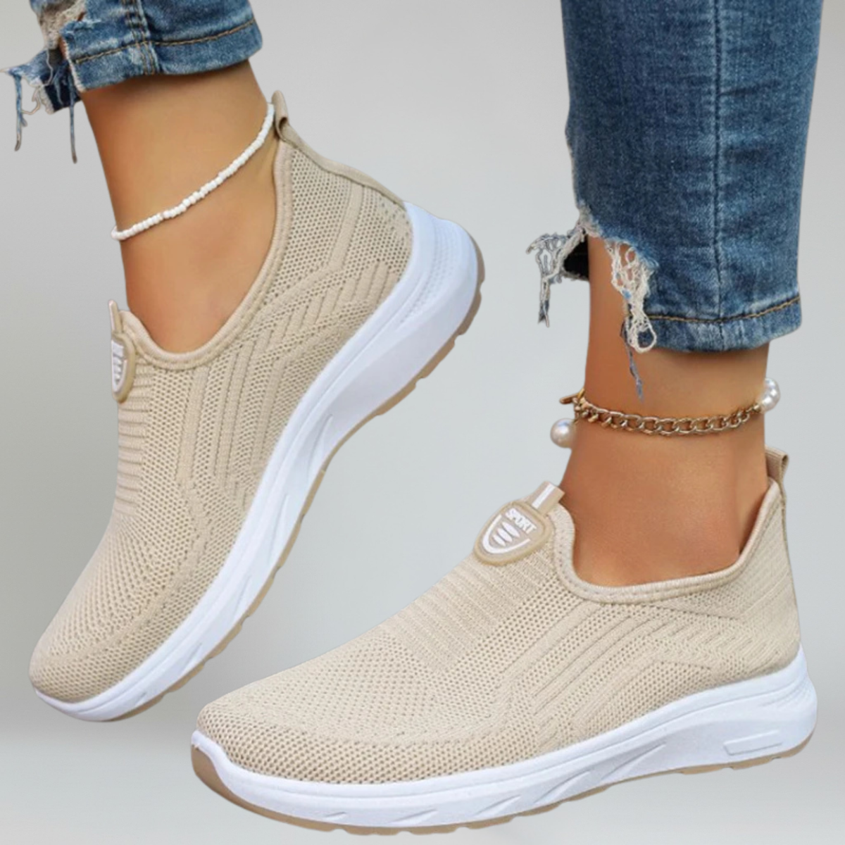 Maria Ester sneakers donna senza lacci con tomaia in rete, foto 3