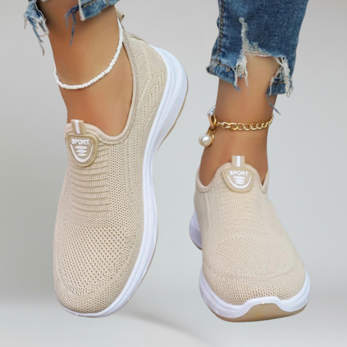 Maria Ester sneakers donna senza lacci con tomaia in rete, foto 5