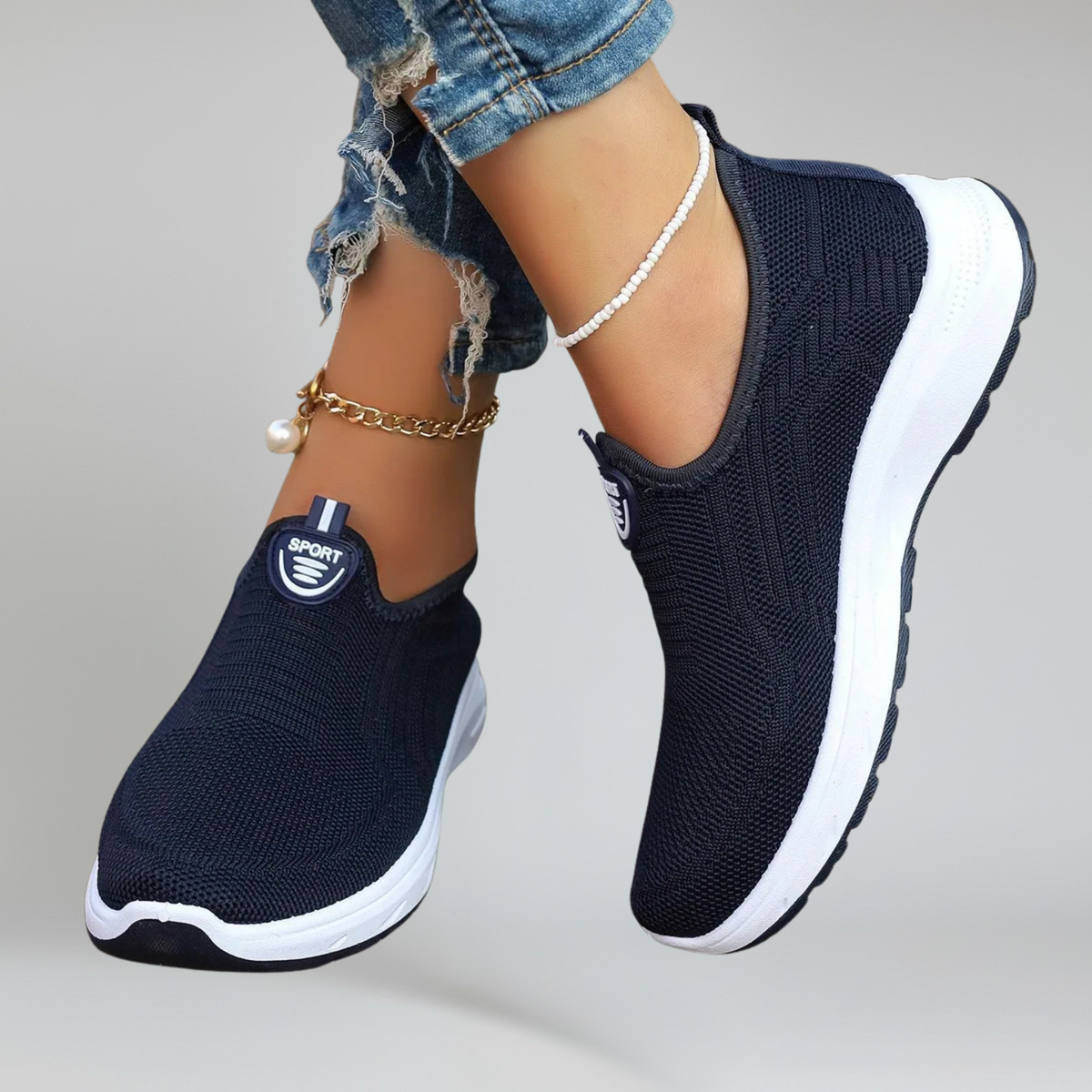 Maria Ester sneakers donna senza lacci con tomaia in rete, foto 7
