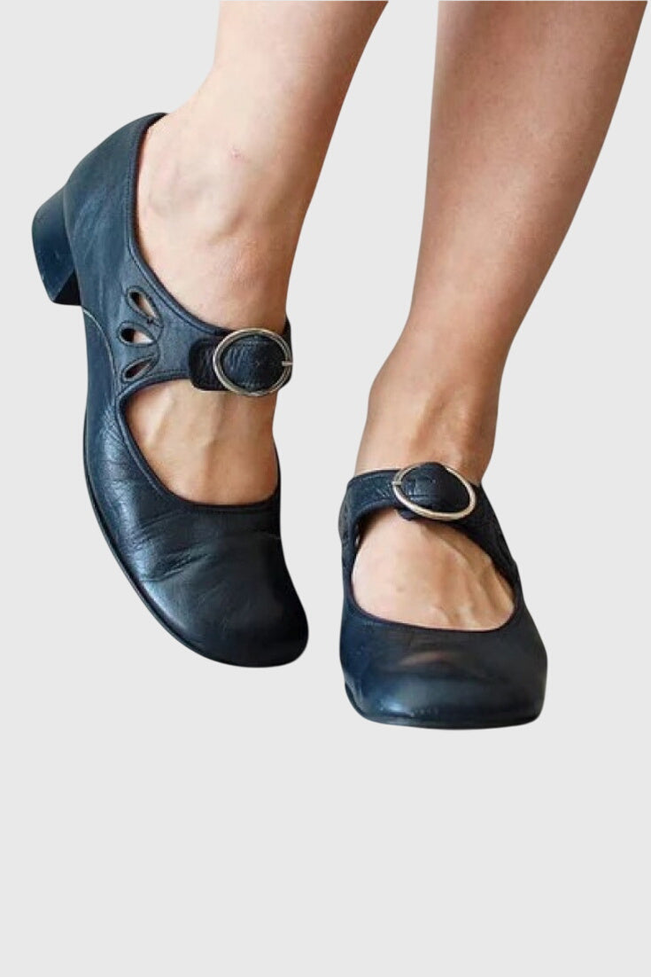 Maria Paola scarpe mary jane donna con fibbia e tacco basso, foto 3