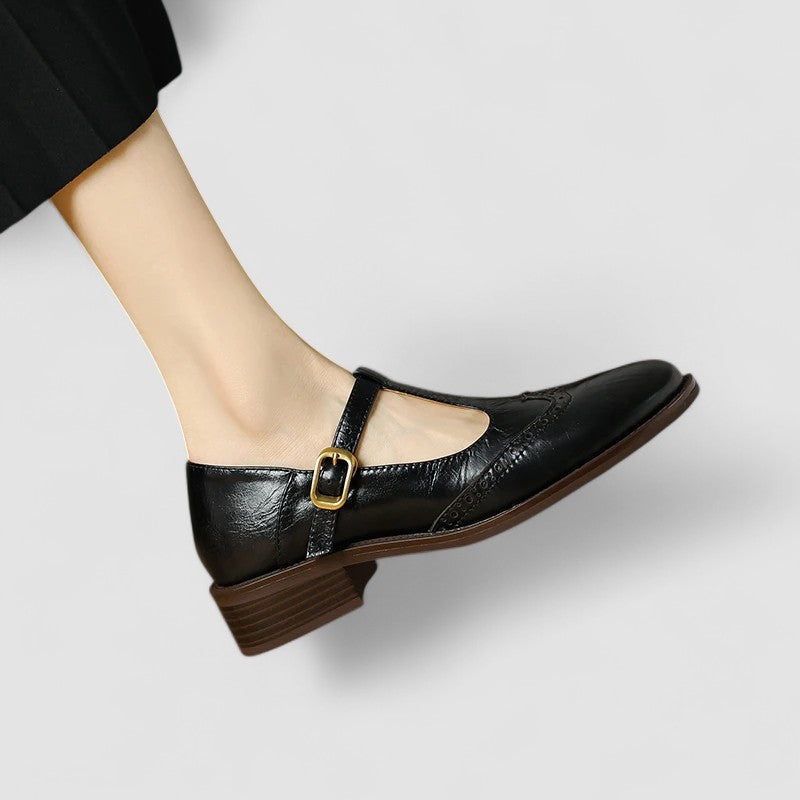 Maria Viviana scarpe mary jane donna con cinturino a t e tacco largo, foto 7