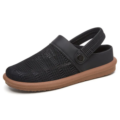 Maristella sabot donna in rete con cinturino elastico sul tallone, foto 10