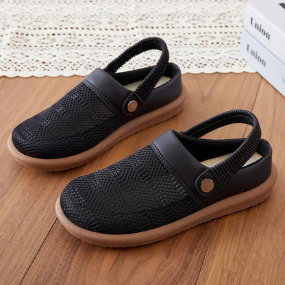 Maristella sabot donna in rete con cinturino elastico sul tallone, foto 3