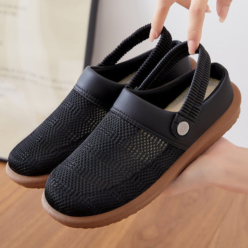 Maristella sabot donna in rete con cinturino elastico sul tallone, foto 4