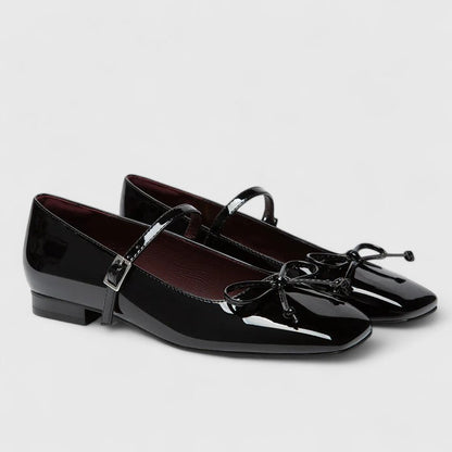 Marta scarpe mary jane donna a punta quadrata con fiocco, foto 2