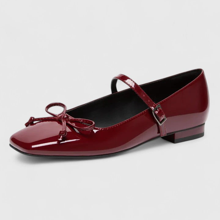 Marta scarpe mary jane donna a punta quadrata con fiocco, foto 4