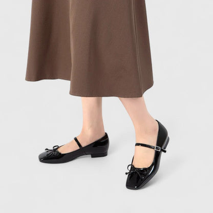 Marta scarpe mary jane donna a punta quadrata con fiocco, foto 5