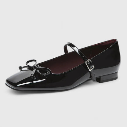 Marta scarpe mary jane donna a punta quadrata con fiocco, foto 7