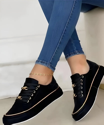 Maura sneakers donna con lacci e catenelle decorative, foto 4