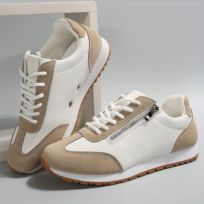 Nara sneakers donna stile retrò con lacci e zip laterale, foto 7