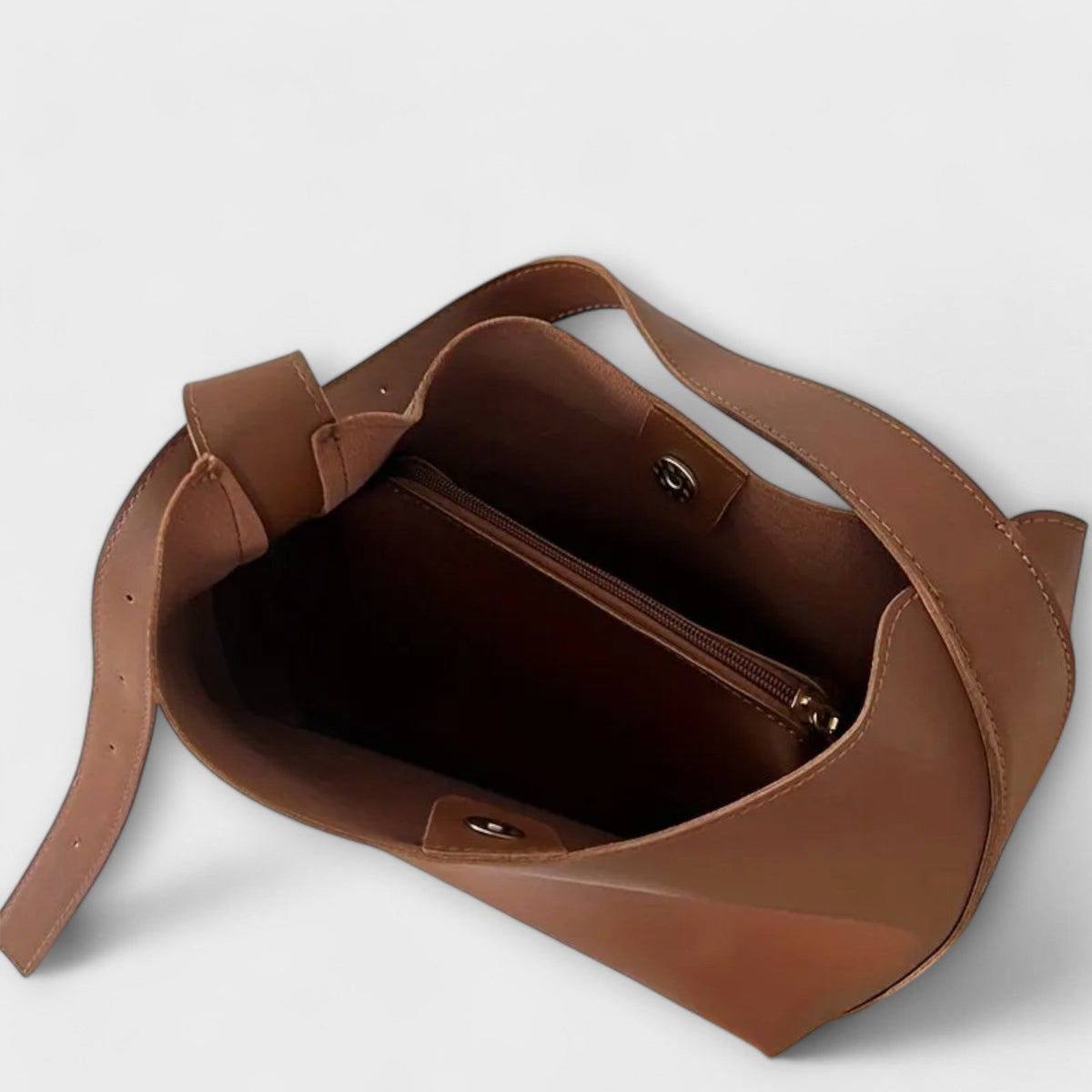 Nereide borsa a spalla donna in similpelle con spallaccio largo e fibbia, foto 5