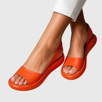 Ninetta sandali donna con fascia larga e cinturino sul tallone, foto 1