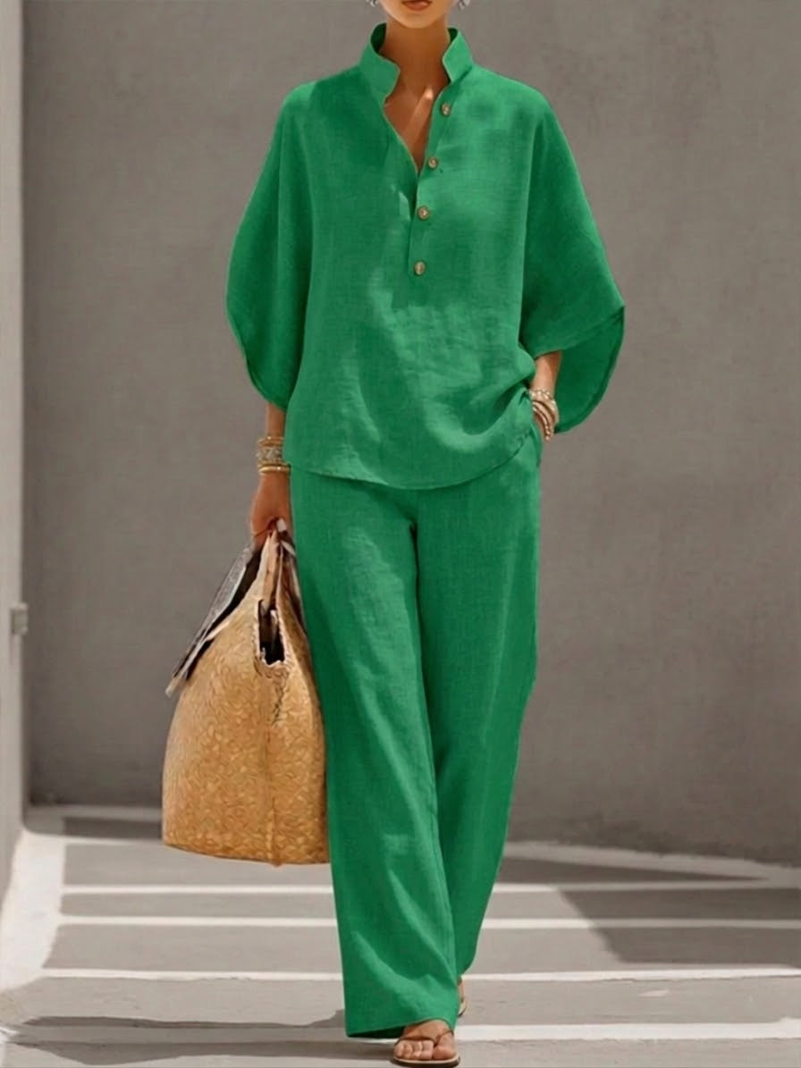 Elvira | Camicia ampia e pantalone dritto