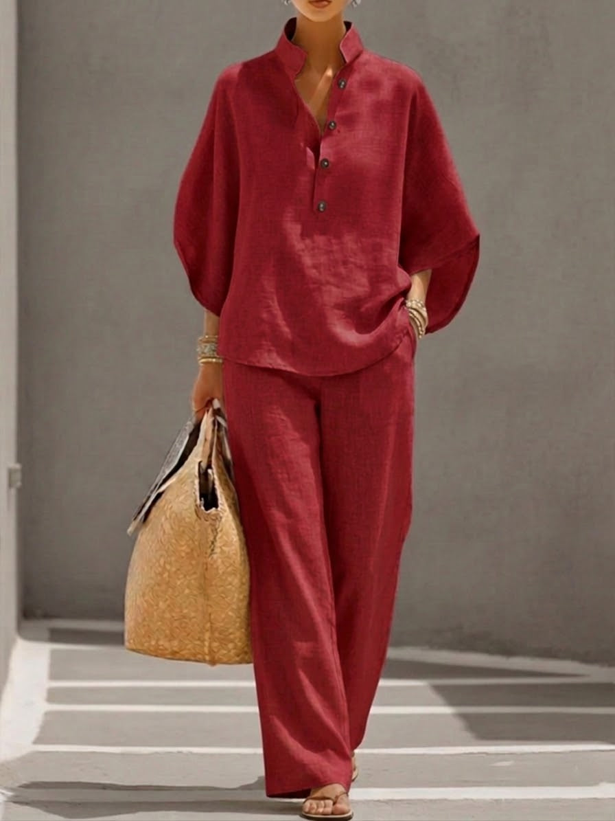 Elvira | Camicia ampia e pantalone dritto