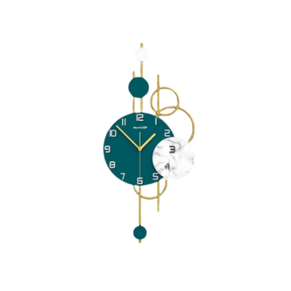 Orologio da parete in metallo con 7 cerchi