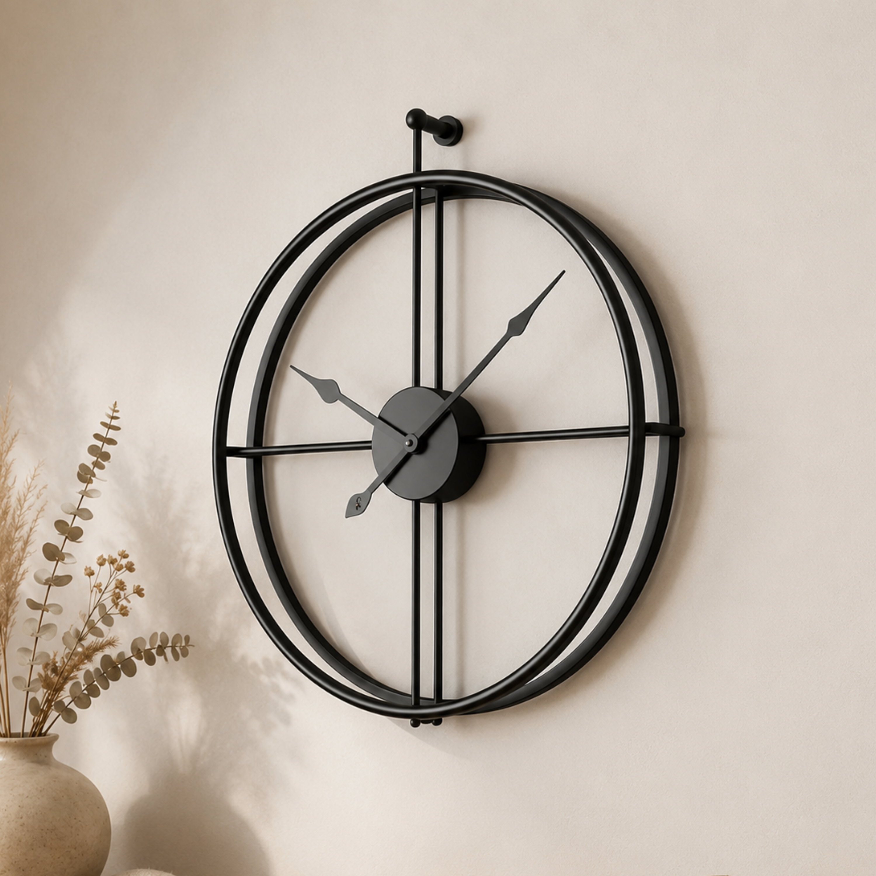 Orologio da parete silenzioso minimalista in ferro