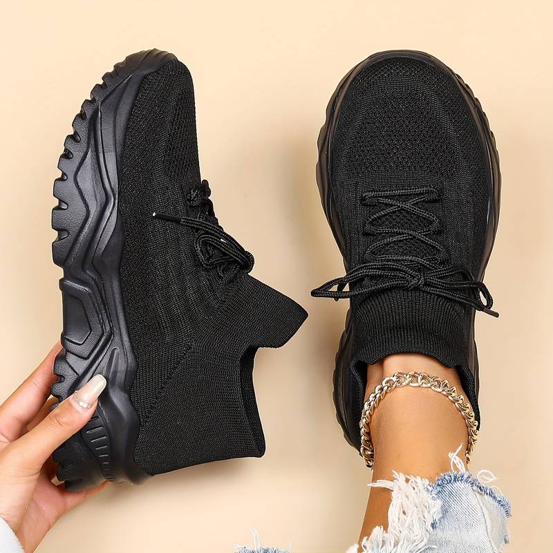 Ottilia sneakers donna a calzino con plateau e lacci, foto 4
