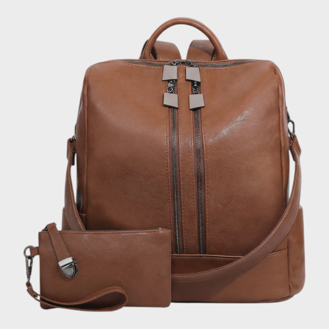 Ottorina zaino donna con tracolla rimovibile e pochette abbinata, foto 3