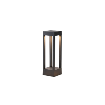 Paletto luminoso LED da esterno grigio antracite moderno per vialetti da giardino