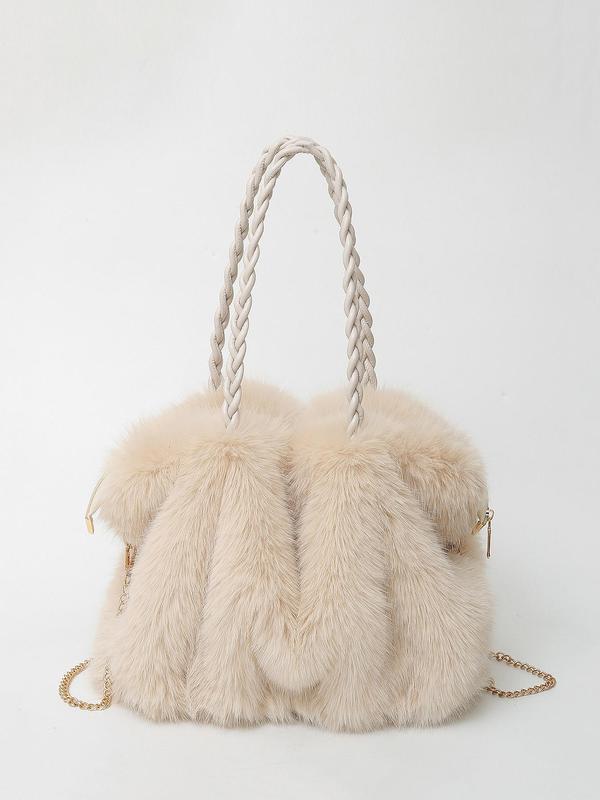 Pasqualina borsa a spalla donna con manico intrecciato e catena, foto 4