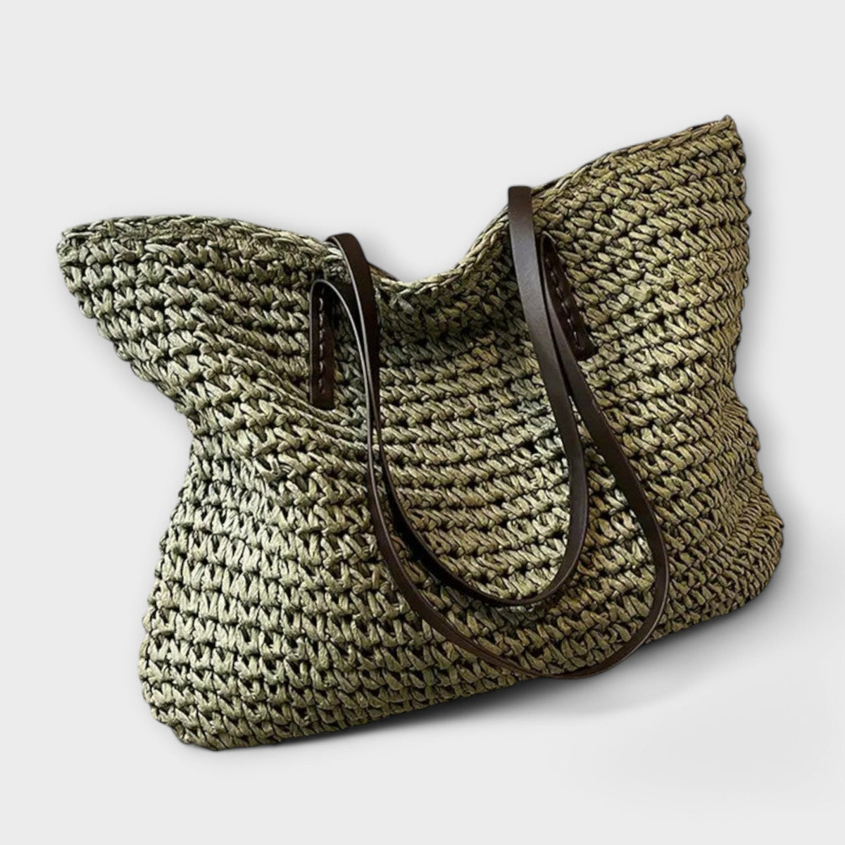 Placida borsa shopper donna in paglia con manici lunghi, foto 2