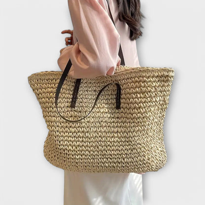 Placida borsa shopper donna in paglia con manici lunghi, foto 8