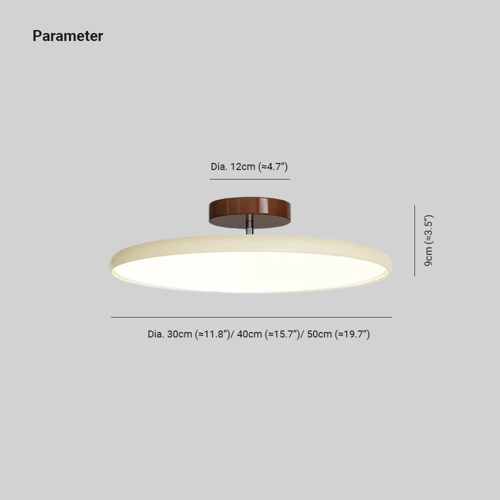 Plafoniera a soffitto LED a disco rotondo orientabile, beige e verde