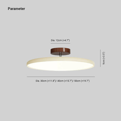 Plafoniera a soffitto LED a disco rotondo orientabile, beige e verde