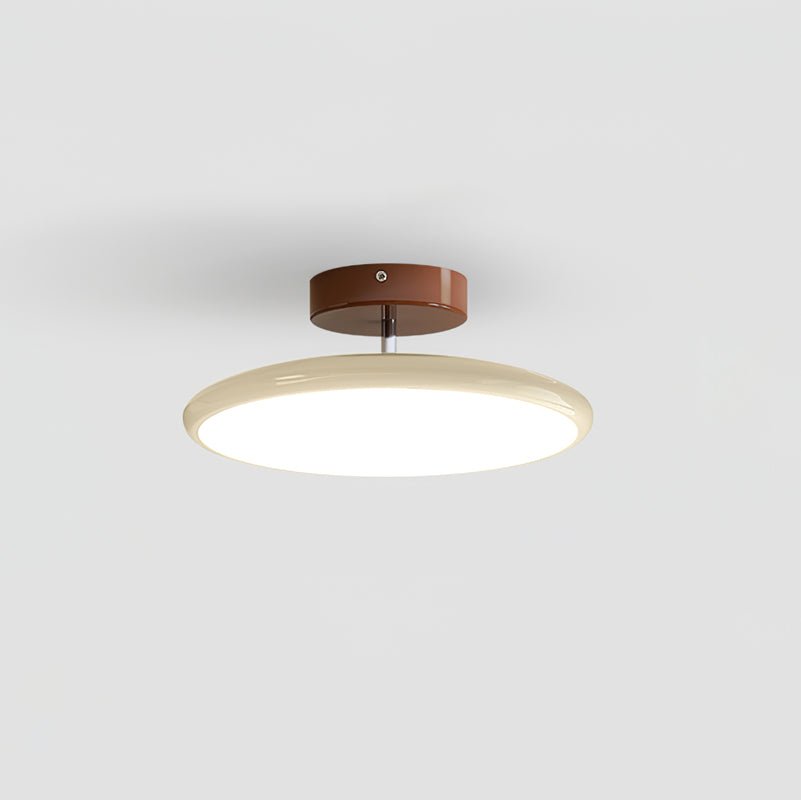Plafoniera a soffitto LED a disco rotondo orientabile, beige e verde
