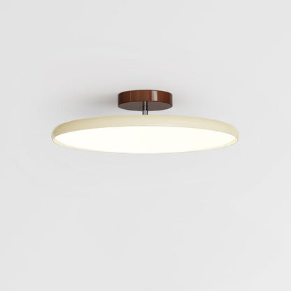 Plafoniera a soffitto LED a disco rotondo orientabile, beige e verde