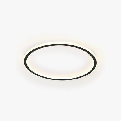 Plafoniera a soffitto LED ad anello rotondo sottile, nera e bianca