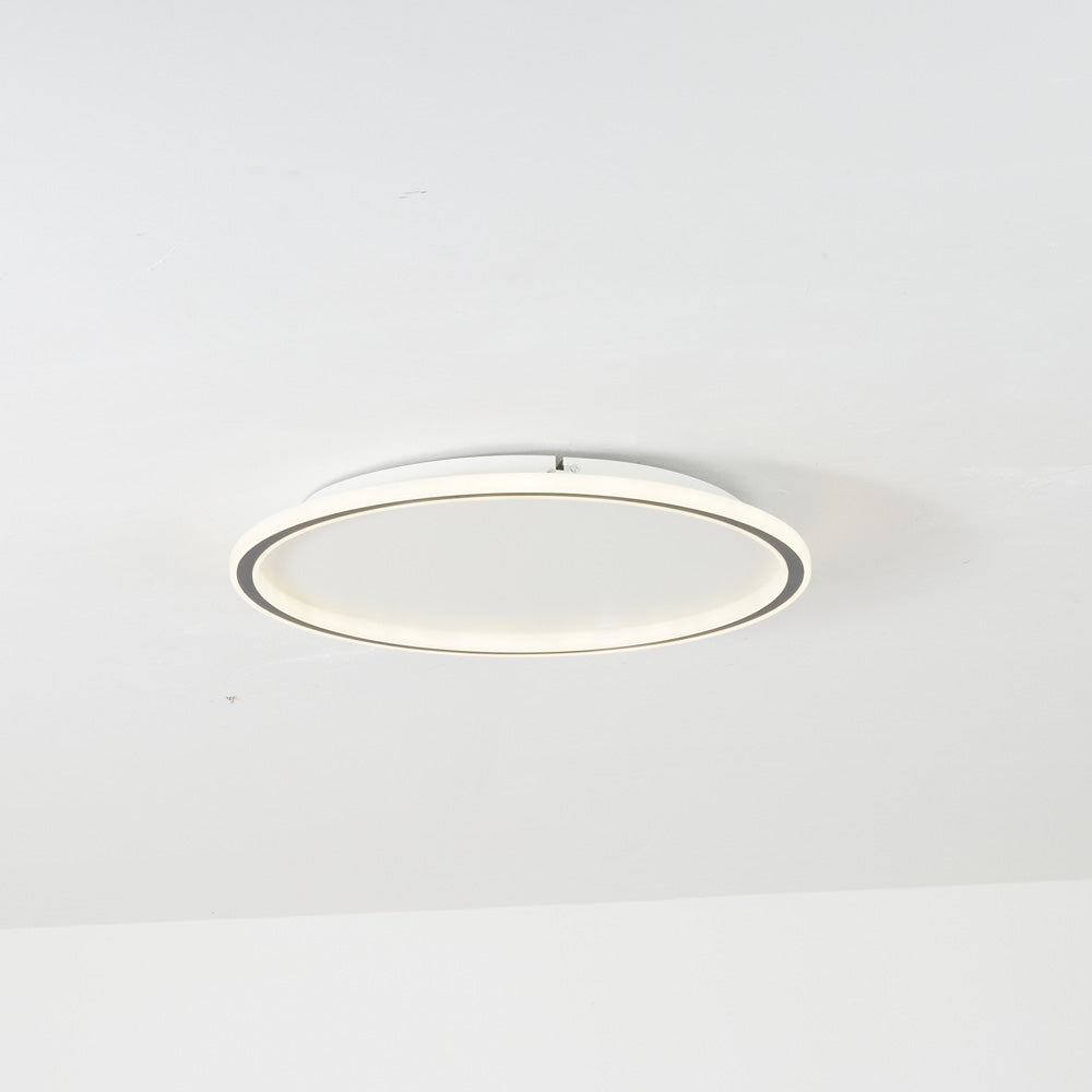 Plafoniera a soffitto LED ad anello rotondo sottile, nera e bianca